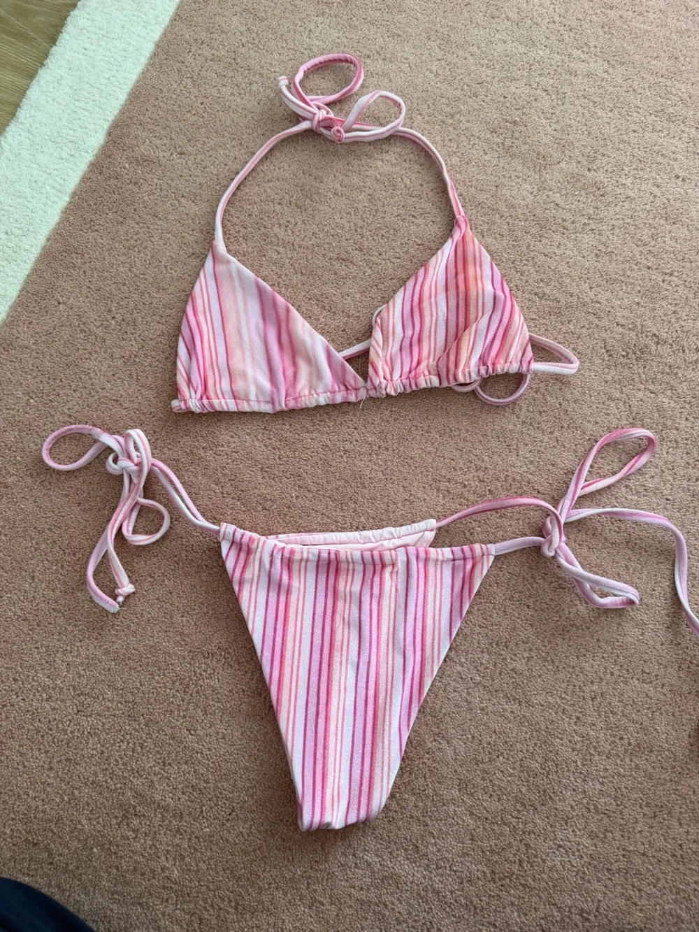 Frankie's Bikinis velvet stripe bikini